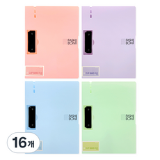 미소로 3500 가로형 클립화일 A4 2416, 코랄핑크, 퍼플, 블루, 민트, 16개