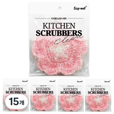 이지웰 눈꽃 손뜨개 수세미, 15개, 1개입