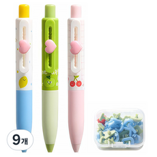 모던앳 DIY 꾸미기 노크식 볼펜, 과일, 9개