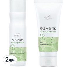 웰라 프로페셔널 엘리먼츠 리뉴잉 샴푸 250ml + 컨디셔너 200ml 세트, 2세트