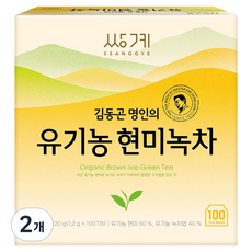 SSANGGYE 有機玄米綠茶, 1.2g, 2個, 100入