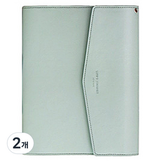 아이코닉 저니 오거나이저 가죽 커버 6공 바인더 A5, 05 빈티지 민트, 2개