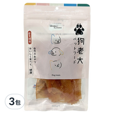 狗老大 寵物零食, 3包, 鮮嫩雞肉 軟, 100g