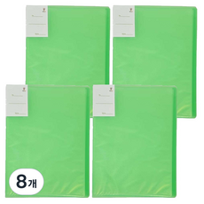 티처스 반투명 A4 클리어화일 240 x 310 x 20 mm x 20p, 그린, 8개