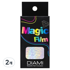 DIAMI 魔幻膜箔紙自助美甲 鍍金質感金屬 M-018, 銀雨, 2個