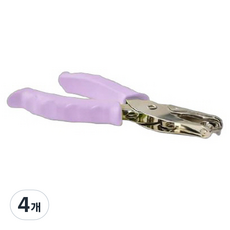 마다꾸미 컬러 핸드 1공 펀치 3mm, 파스텔퍼플, 4개
