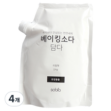 소비아 세제 베이킹소다, 1kg, 4개