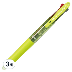 파이롯트 아크로볼 3색 볼펜 0.7mm, 클리어소프트그린, 3개