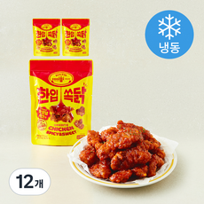 쿠즈락 한입 쏙닭 핫양념치킨 (냉동), 180g, 12개