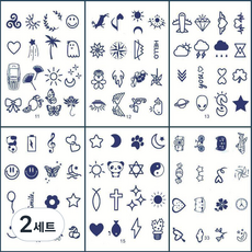 芬尼西樂 小指紋身貼紙 96款套組, C款, 2套