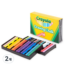 Crayola 繪兒樂 繪圖黑板用彩色粉筆 24色 539284, 2個