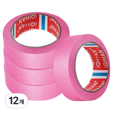 iQIHAN Dada 彩色和紙膠帶 15mm x 20m, 淺粉色, 12個