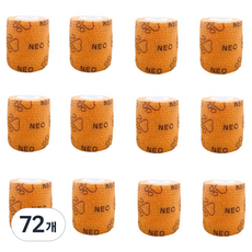 neozzang 강아지 자가점착 붕대신발 오렌지 5cm x 4.5m, 35g, 72개