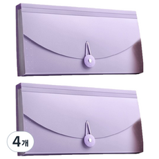 포텐키트 데일리 아코디언파일 26.3 x 14 cm, 퍼플, 4개