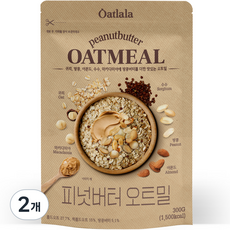 Oatlala 即食燕麥片 花生醬口味, 300克, 2包