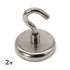 ITSON 超強力掛鉤型磁鐵 25mm, 鎳, 2個