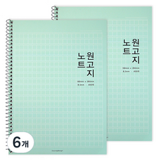 2Youngdesign 原稿紙筆記本, 薄荷, 6個