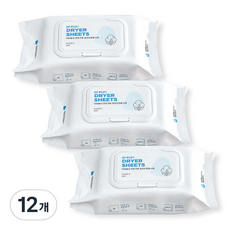 Dr.Puri 烘衣機用纖維柔軟紙 爽身粉香 正裝, 80張, 12個