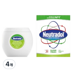 뉴트라돌 실내용 탈취제 본품 슈퍼 프레쉬 젤, 135ml, 4개