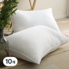 클리티룸 韓國製造 重量升級 超細纖維可水洗枕芯, 10個, 白色