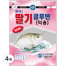 신기산업 딸기 글루텐 떡밥 덕용, 350g, 4개