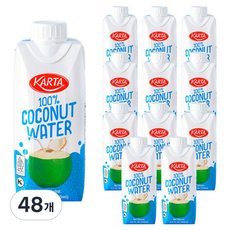 카르타 100% 코코넛 워터, 48개, 330ml