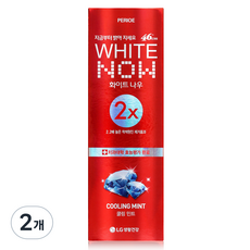 페리오 화이트나우 쿨링민트치약, 120g, 2개