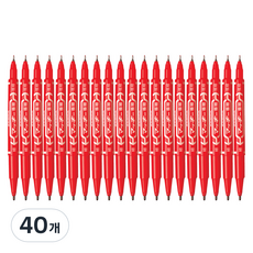 ZEBRA 斑馬牌 McKee 極細油性麥克筆, 紅色, 40個