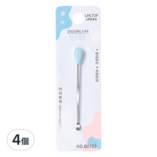 Lameila 拉美拉 不銹鋼挖耳棒 B0763 8.3cm 顏色隨機, 4個, 1入