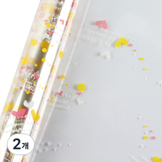 Knock One 水滴透明塑膠捲筒包裝紙 53cm x 20m, 黃色, 2個