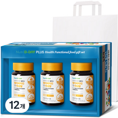 뉴트리디데이 NEW 플러스 멀티비타민 앤 미네랄 3입 선물세트 + 쇼핑백, 12개, 60정