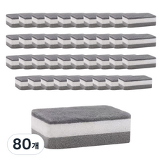 GUNU 廚房清潔海綿菜瓜布 灰色, 1入, 80個