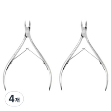 Ellove 指甲角質層指甲鉗, 4個, 銀色