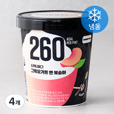 스키니피그 그릭요거트 앤 복숭아 아이스밀크 (냉동), 474ml, 1개입, 4개