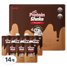얌비티 얌프로틴 쉐이크 초코맛, 14개, 32g