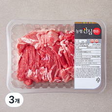 농협안심한돈 뒷다리살 불고기용 (냉장), 500g, 3개