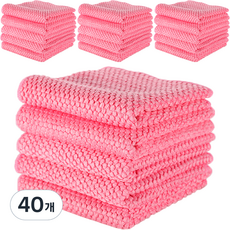 大永 超細纖維水晶抹布 粉紅色, 40個