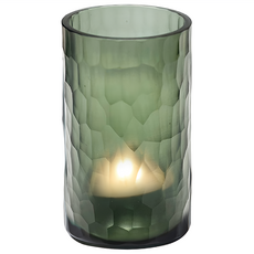 Philippi 波紋手工玻璃燭台, 草綠色