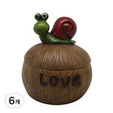 미니 코코넛 모형 뚜껑 재떨이 RA040, 달팽이, 6개