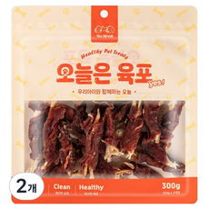 예스몽 오늘은 육포 강아지 간식, 2개, 300g, 오리가슴살말이 황태