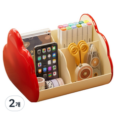 조인메이드 구름 모양 데스크 정리 연필꽂이 다용도 수납함 중, 크림, 2개