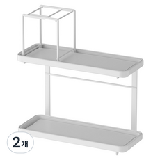 efactory Judy N Fresh 浴室置物架 牙刷架 漱口杯 刮鬍刀架, 2個, 白色