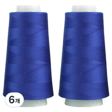 유니크 프리미엄 OWL 코아사 45수 2합 실, 18 블루, 6개