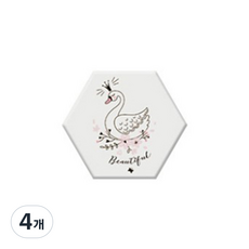 미끄럼 방지 규조토 컵받침, 7백조, 4개
