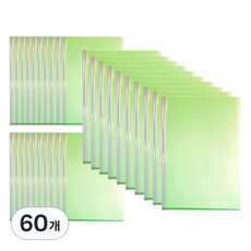 현풍 세로형 인쇄무 민 둥근쫄대화일 A4 5mm, 연두색, 60개