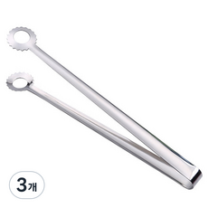살림의기술 올스텐 확장 플라워 집게, 실버, 3개