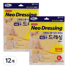 네오 드레싱 멸균거즈밴드 베이지색, 2개입, 12개
