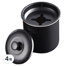캐시리치 심플 디자인 냄새차단 재떨이 8 x 10 cm, 블랙, 4개