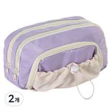 일상속반짝 대용량 파우치필통, 라벤더, 2개