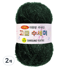 Yarna 大容量高級菜瓜布 100g, 169深綠, 2個